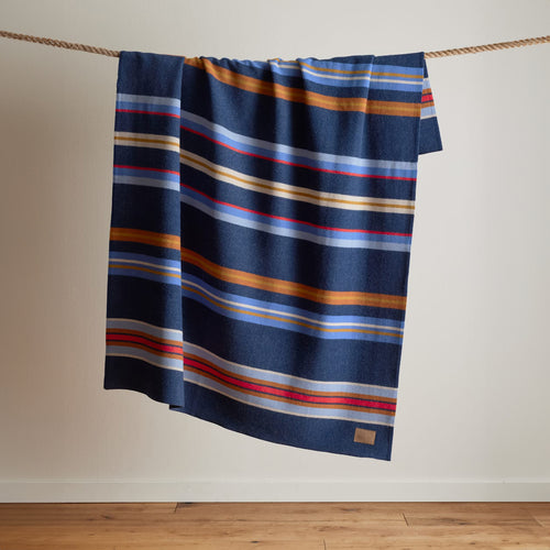 Bridger Stripe Throw - Navy