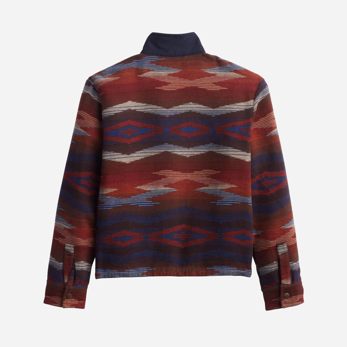 Women's Double Soft Half-Snap Pullover - Crown Point Blue/Red
