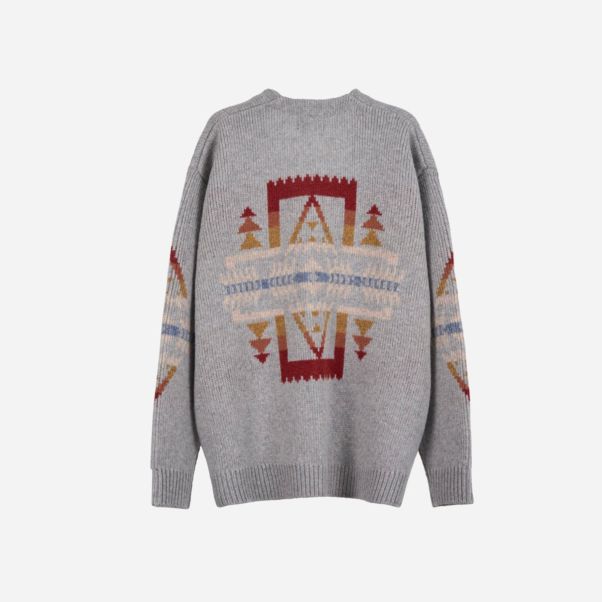 Made for Japan Jacquard Cardigan - Grey Los Ojos