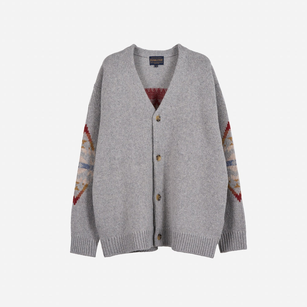 Made for Japan Jacquard Cardigan - Grey Los Ojos