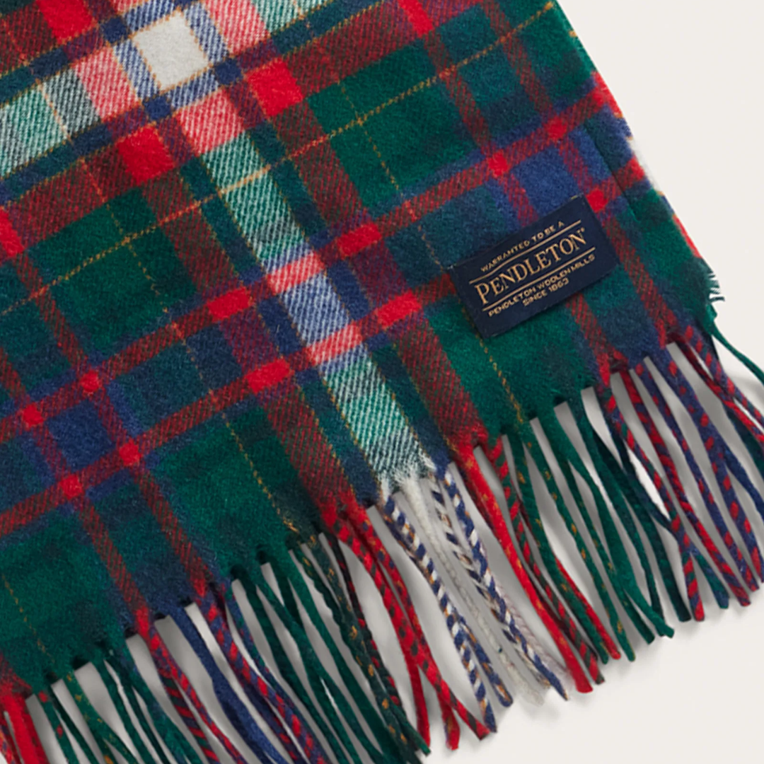 Whisperwool Muffler - Laurel Green/Red