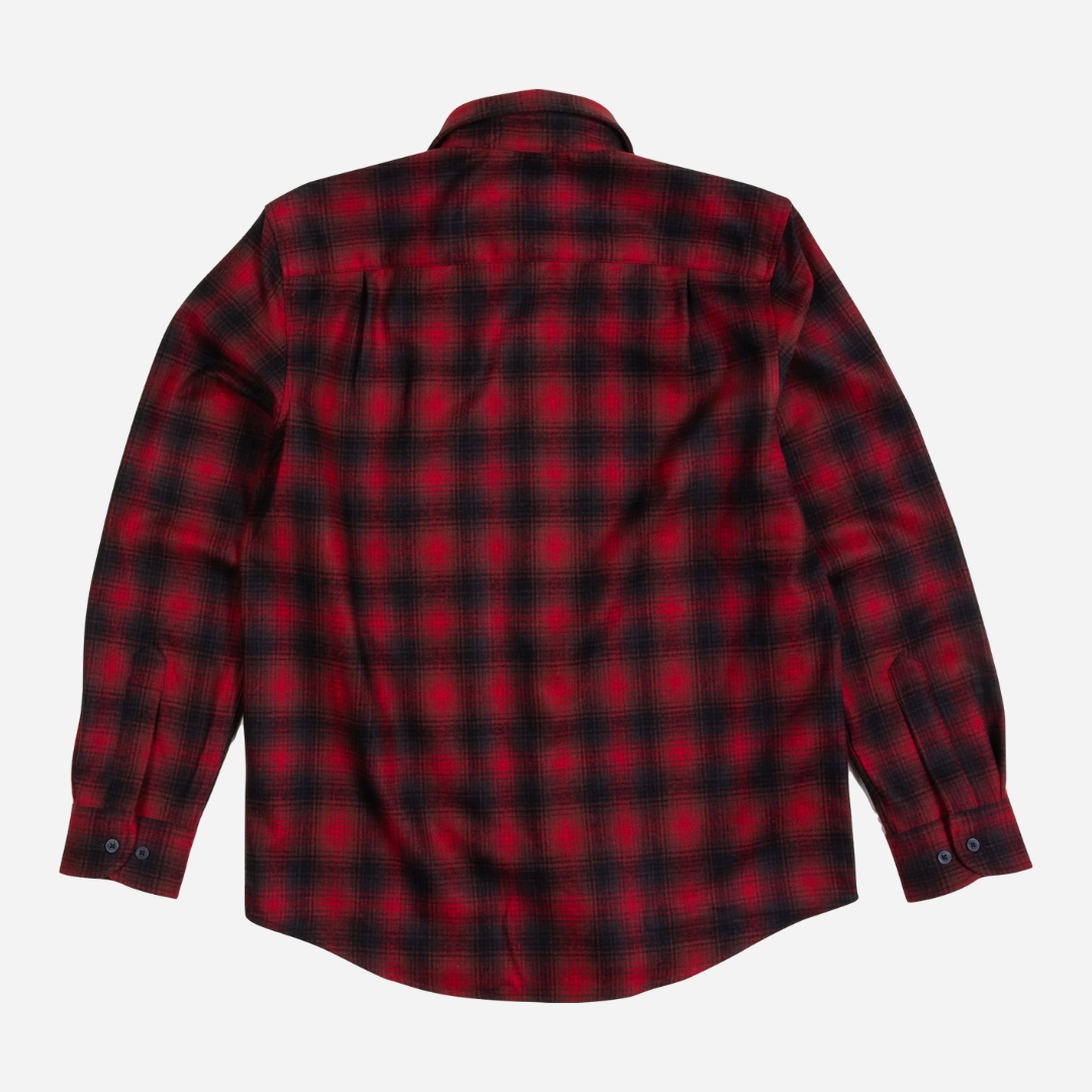 Lodge Wool Shirt - Red Ombre