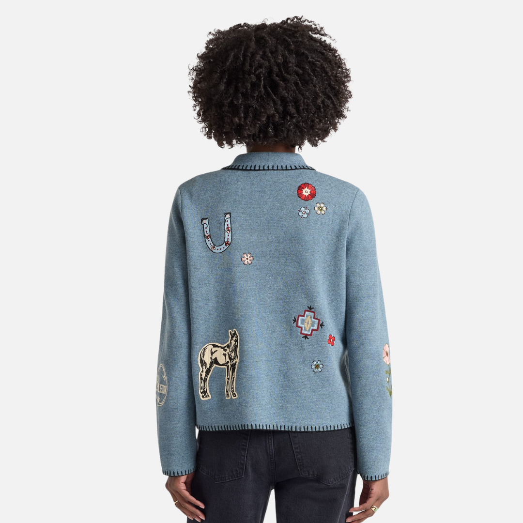 Womens Souvenir Cardigan - Denim Heather