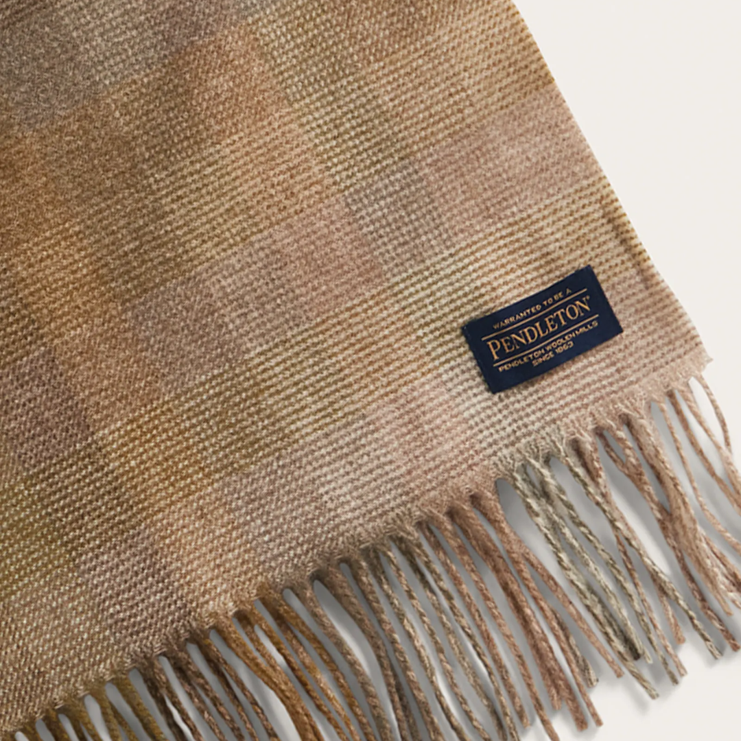 Whisperwool Muffler - Tan Mix/Olive Ombre