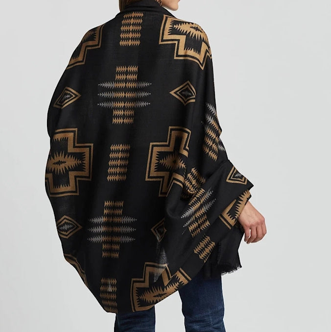 Oversized Featherweight Scarf - Harding Black