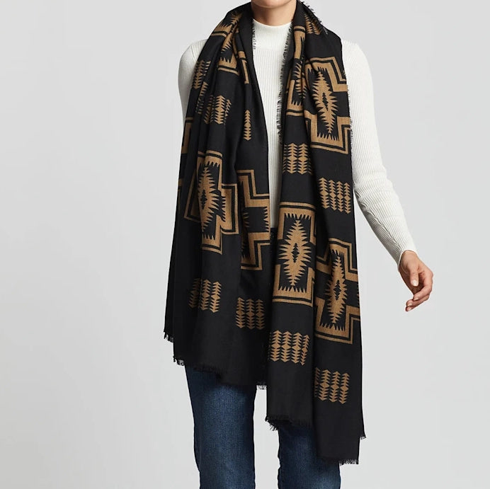 Oversized Featherweight Scarf - Harding Black