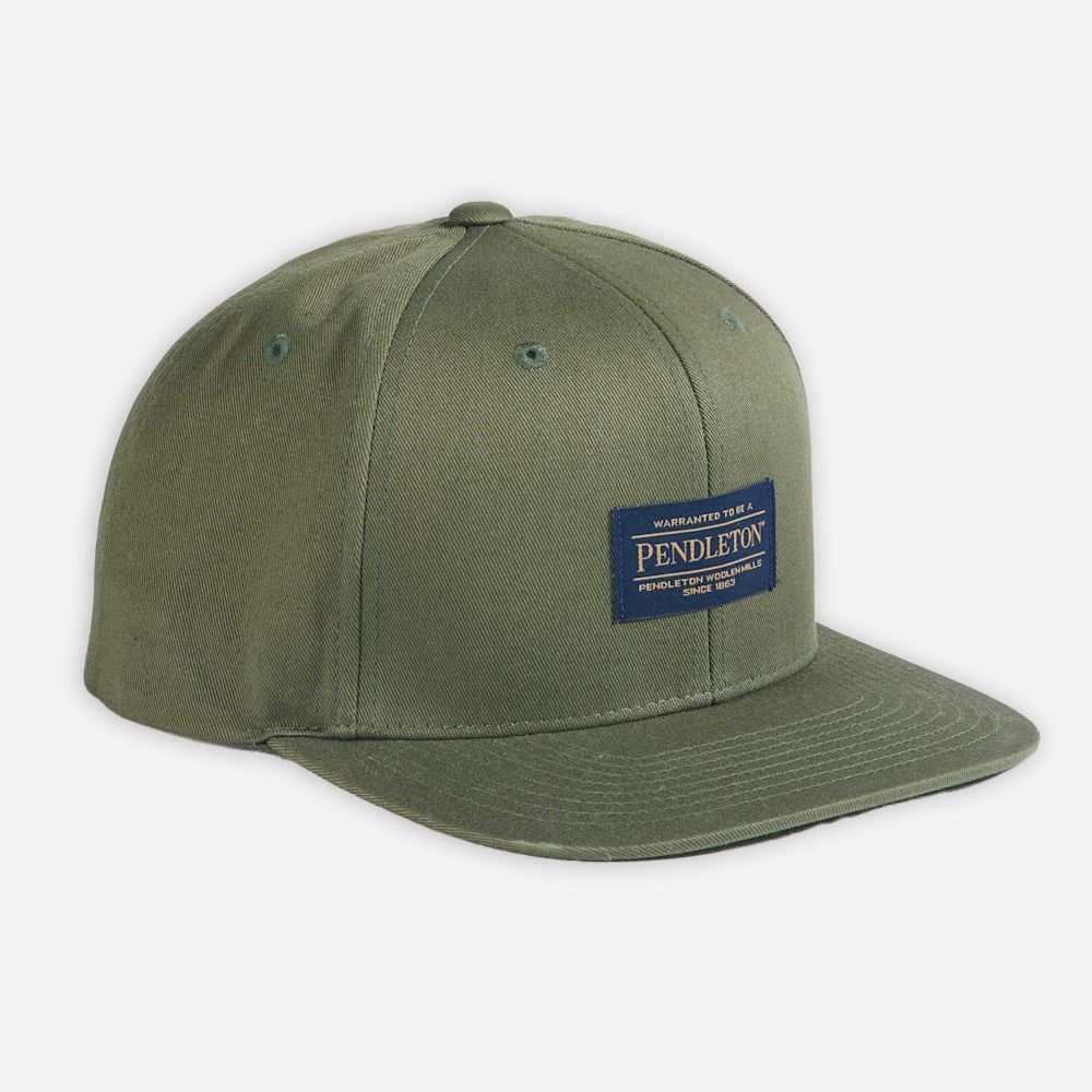 Logo Flat Brim Hat -  Army Green