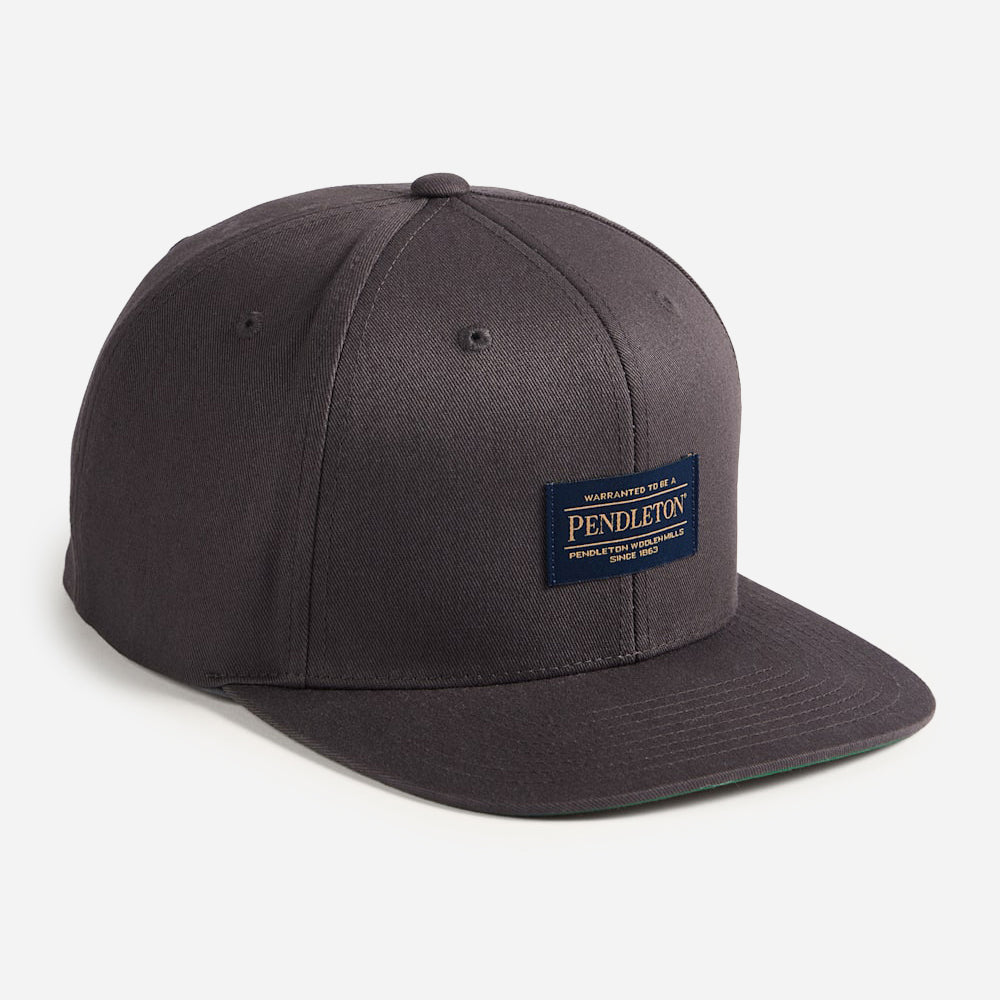 Logo Flat Brim Cap - Oil