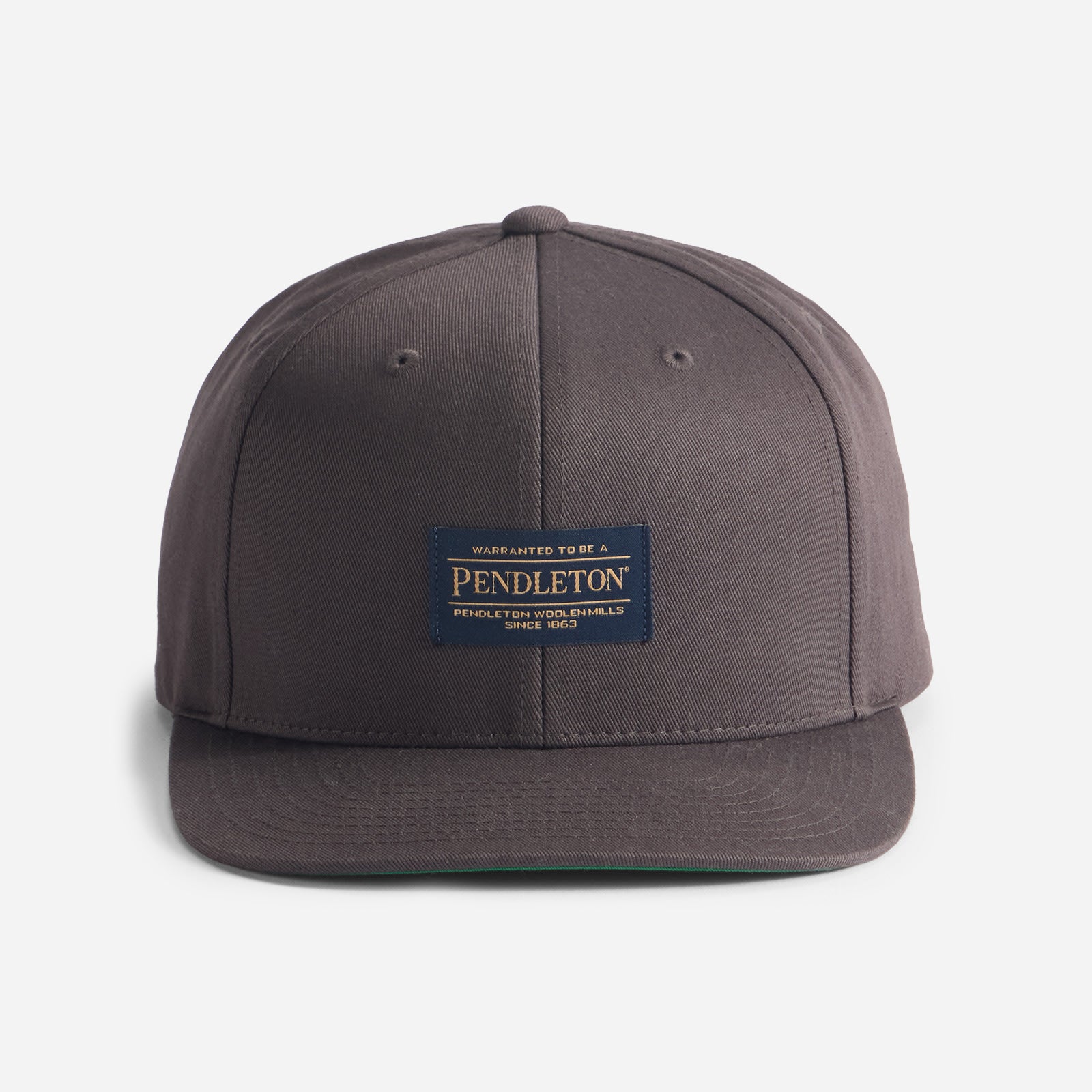 Logo Flat Brim Cap - Oil