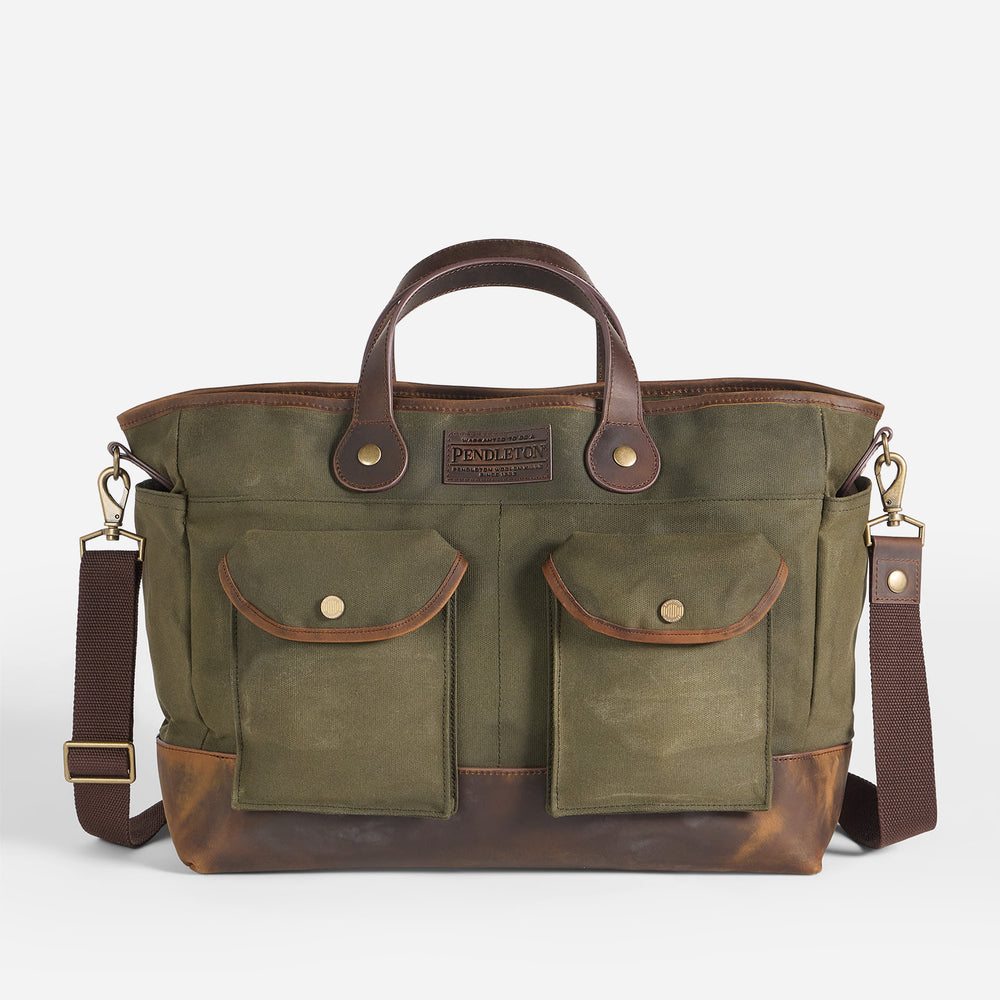 Odyssey Waxed Canvas Messenger Bag - Olive