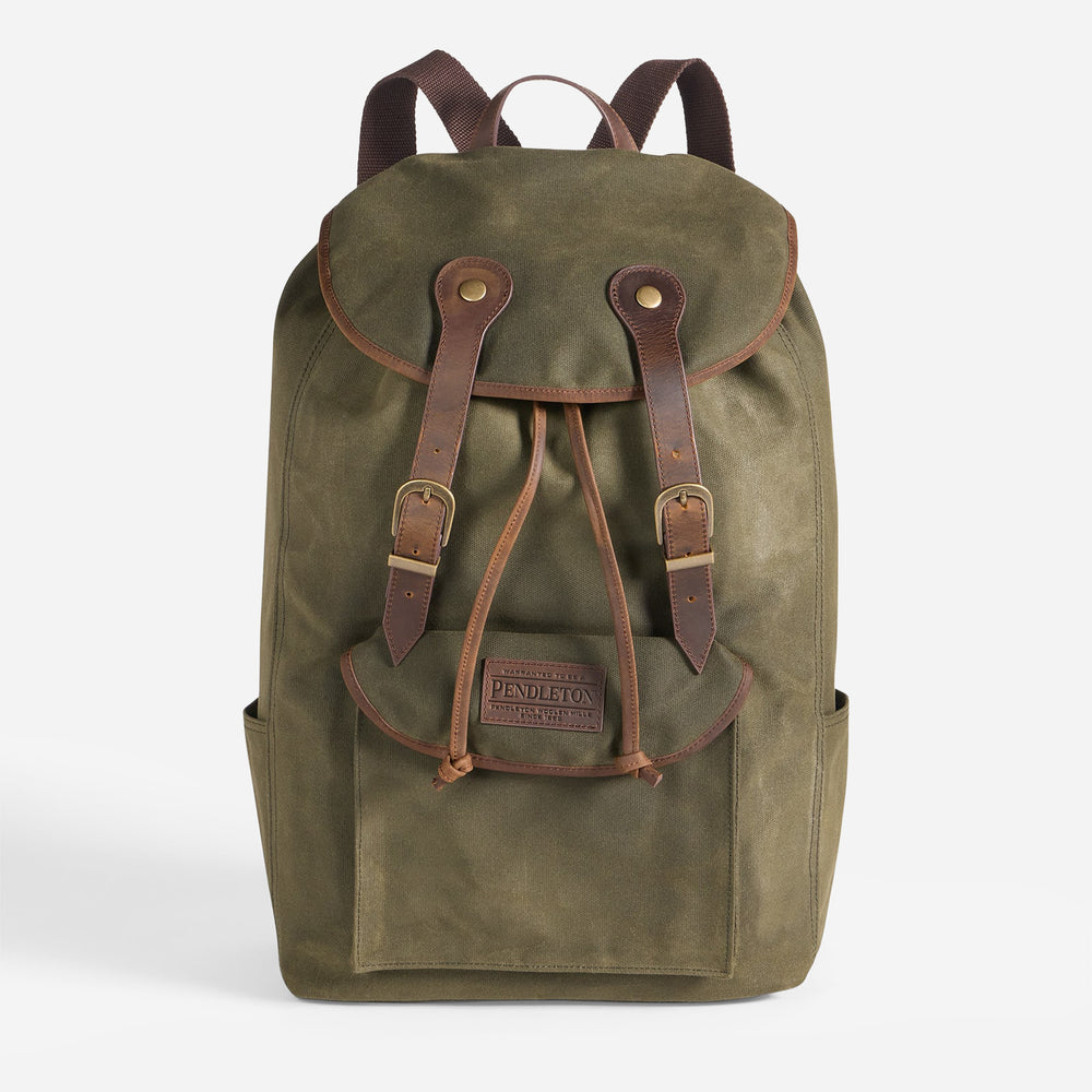 Odyssey Waxed Canvas Backpack - Olive