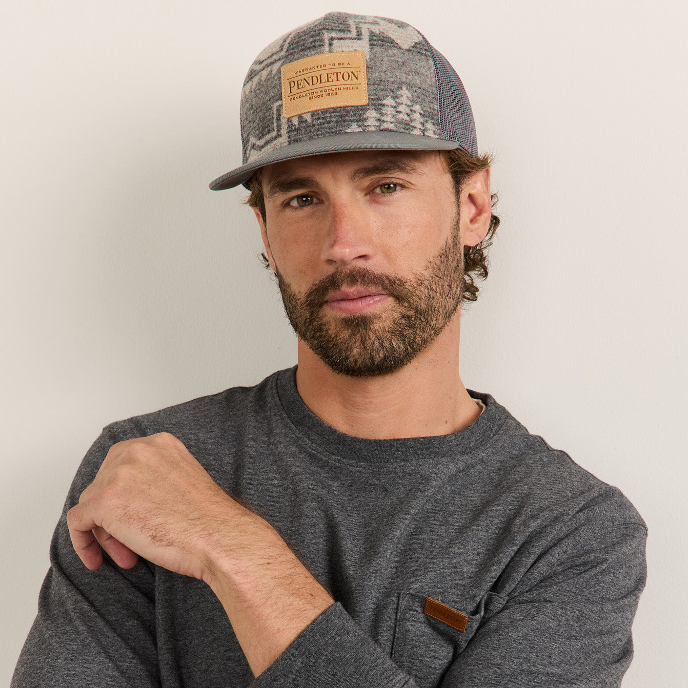 Wool Trucker Hat - Harding Star Grey