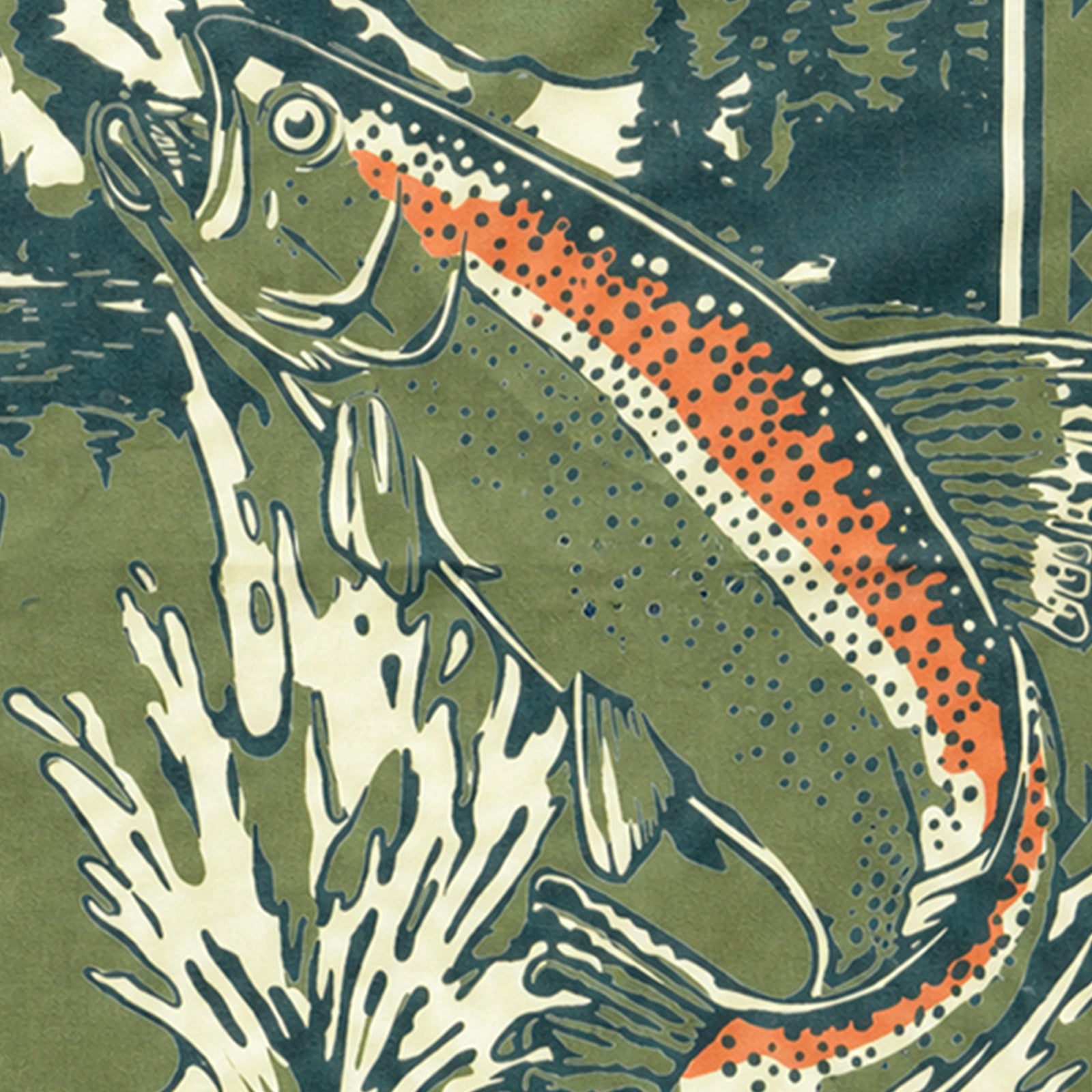 Cotton Bandana - Lakeside Olive