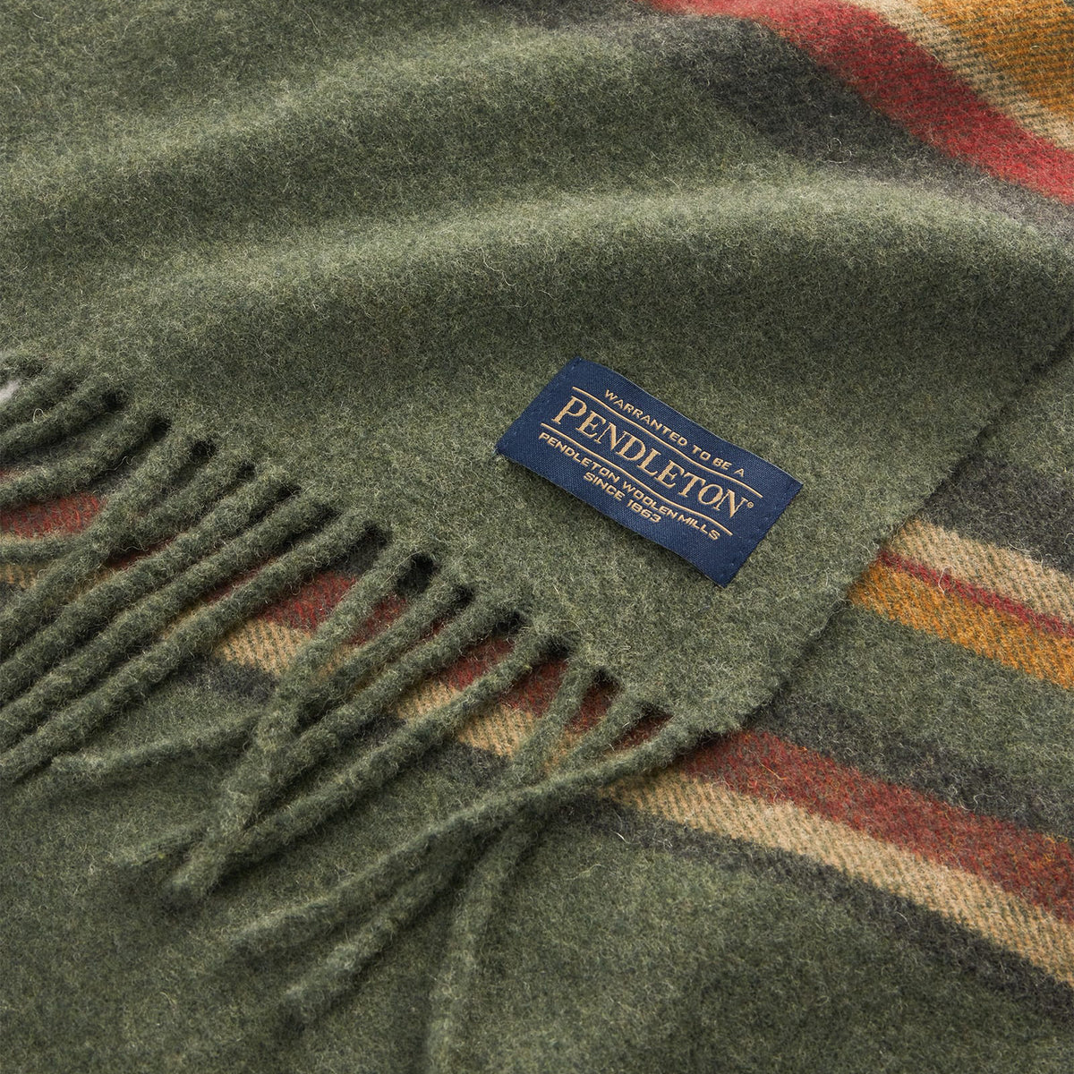 Whisperwool Muffler - Green Heather Stripe