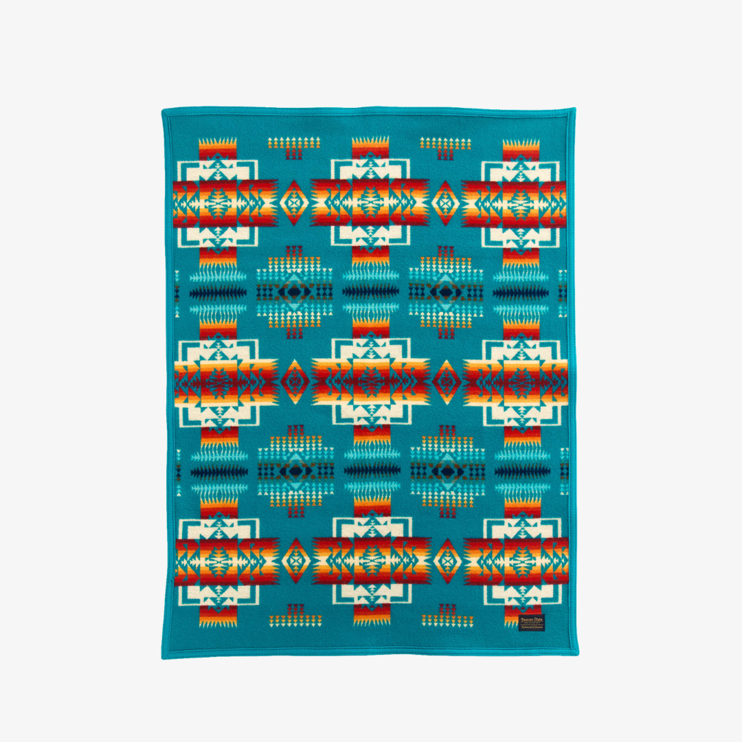 Chief Joseph Baby Blanket - Turquoise