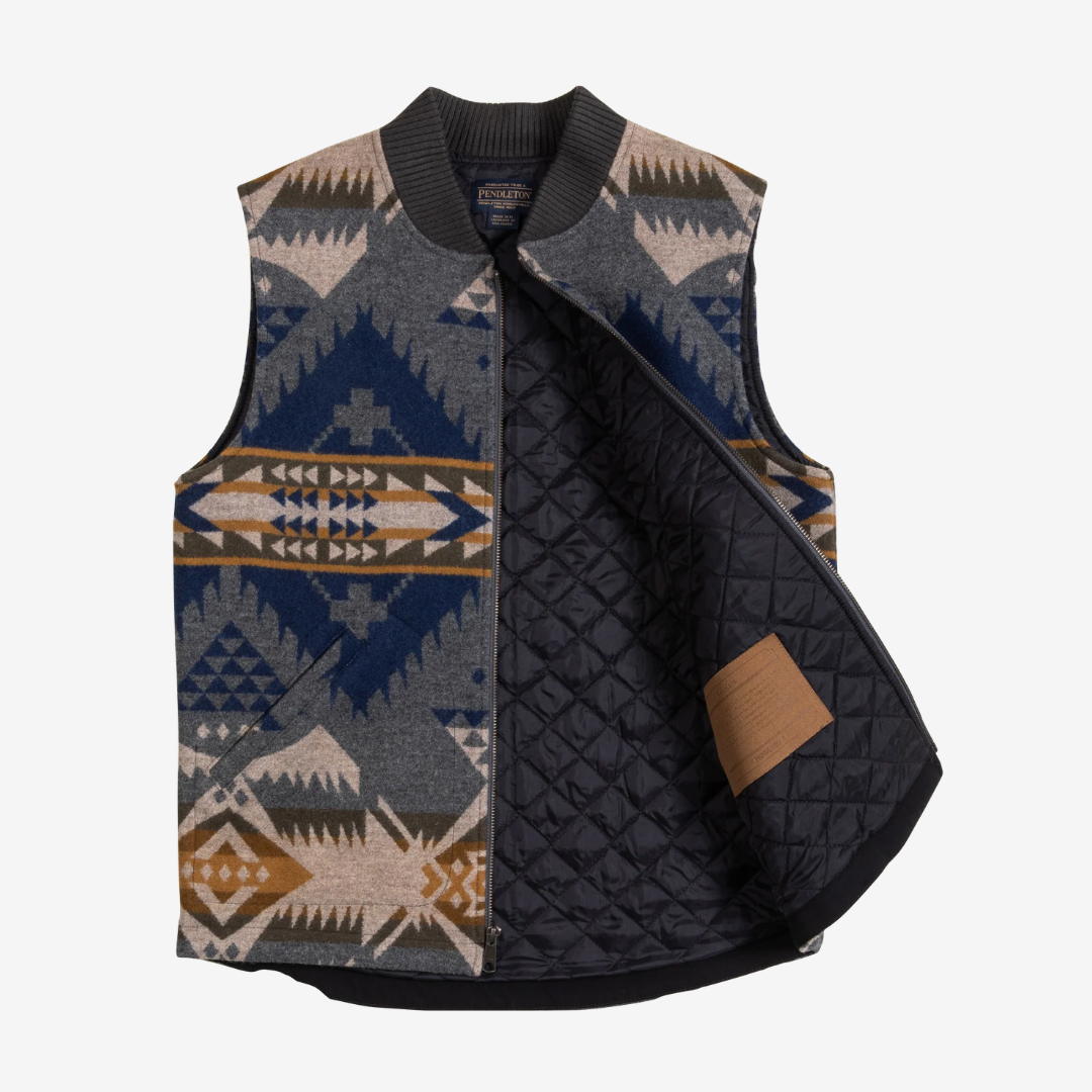 Colton Quilted Zip Vest - Nehalem Grey