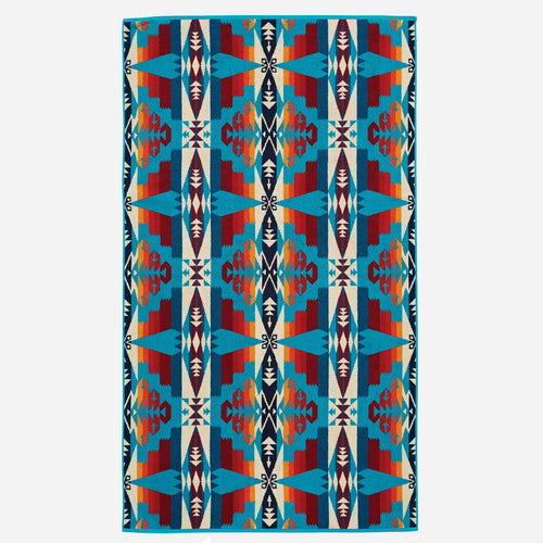 Serviette de Plage Jacquard - Tucson Turquoise