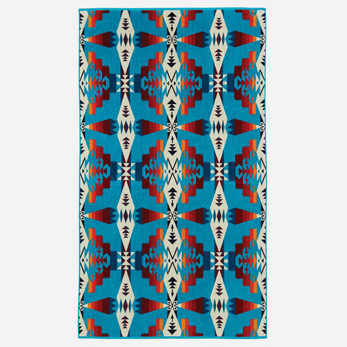 Serviette de Plage Jacquard - Tucson Turquoise