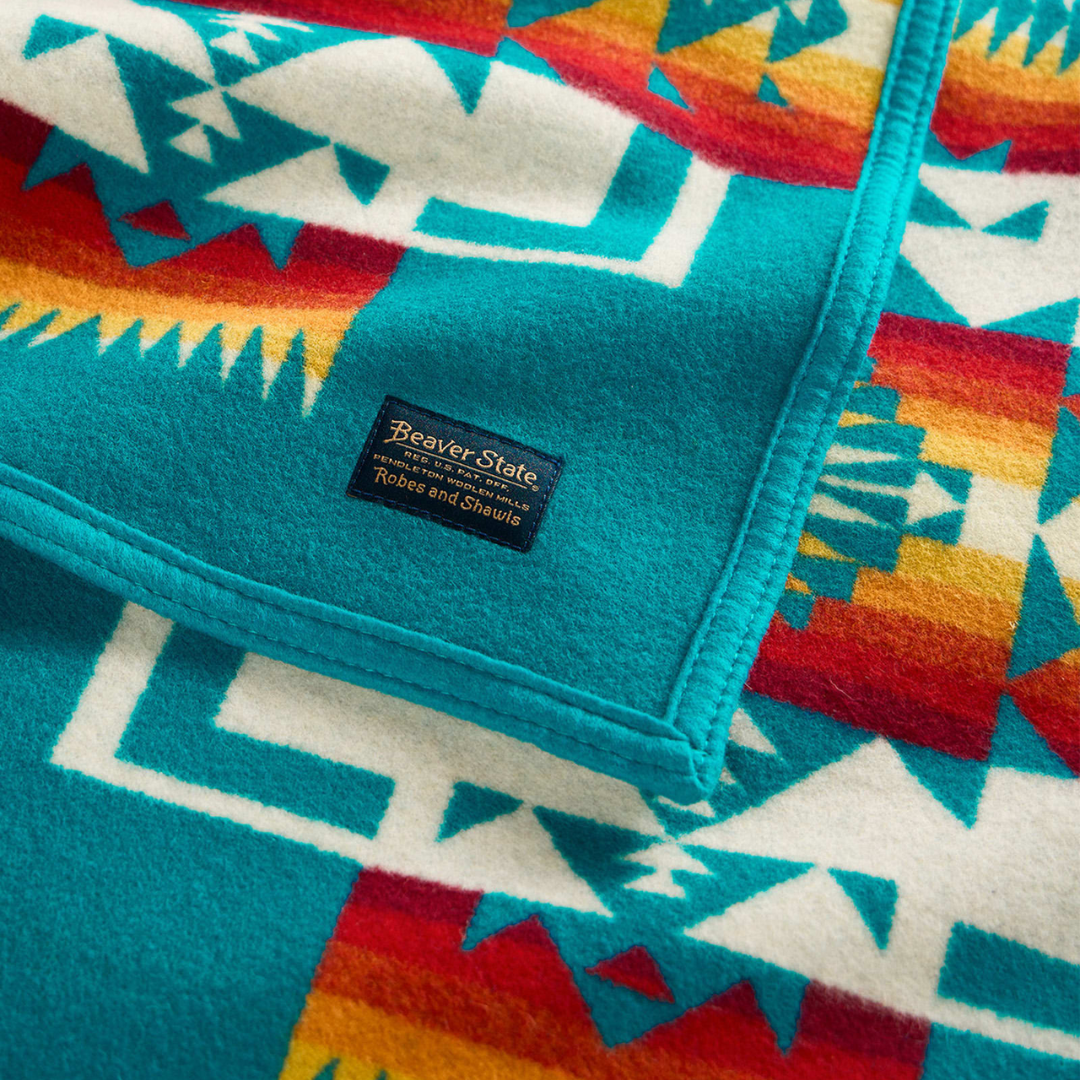 Chief Joseph Baby Blanket - Turquoise