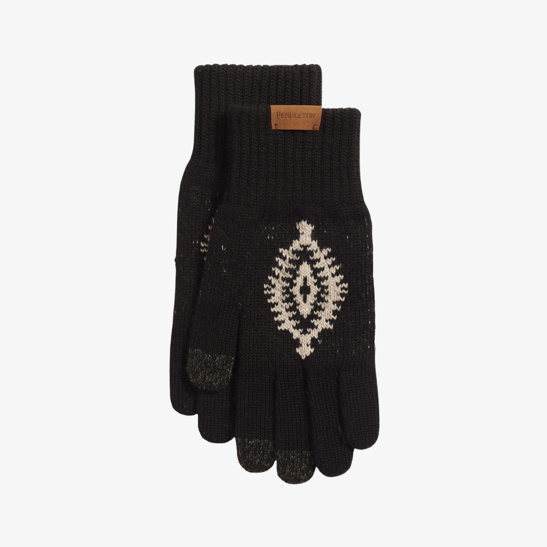 Merino Texting Glove - Los Ojos Black