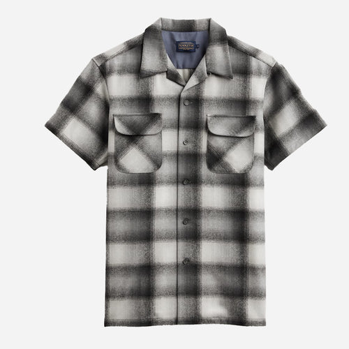 Short Sleeve Board Shirt - Tan/Slate Ombre