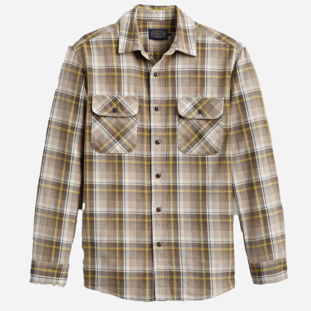 Beach Shack Shirt - Earth/Ecru-Yellow Plaid