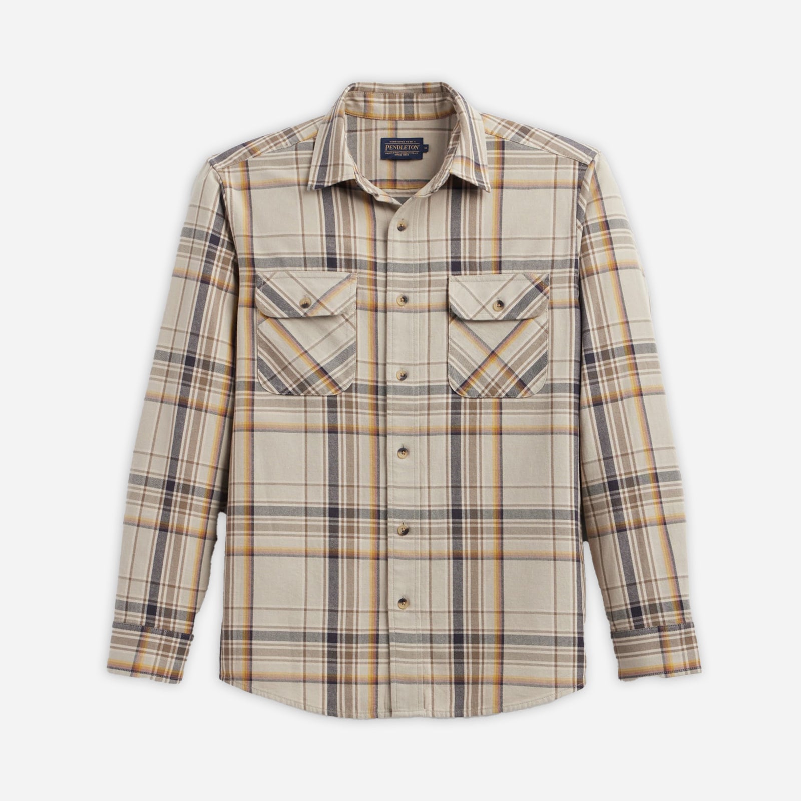 Beach Shack Shirt -  Tan Multi Plaid