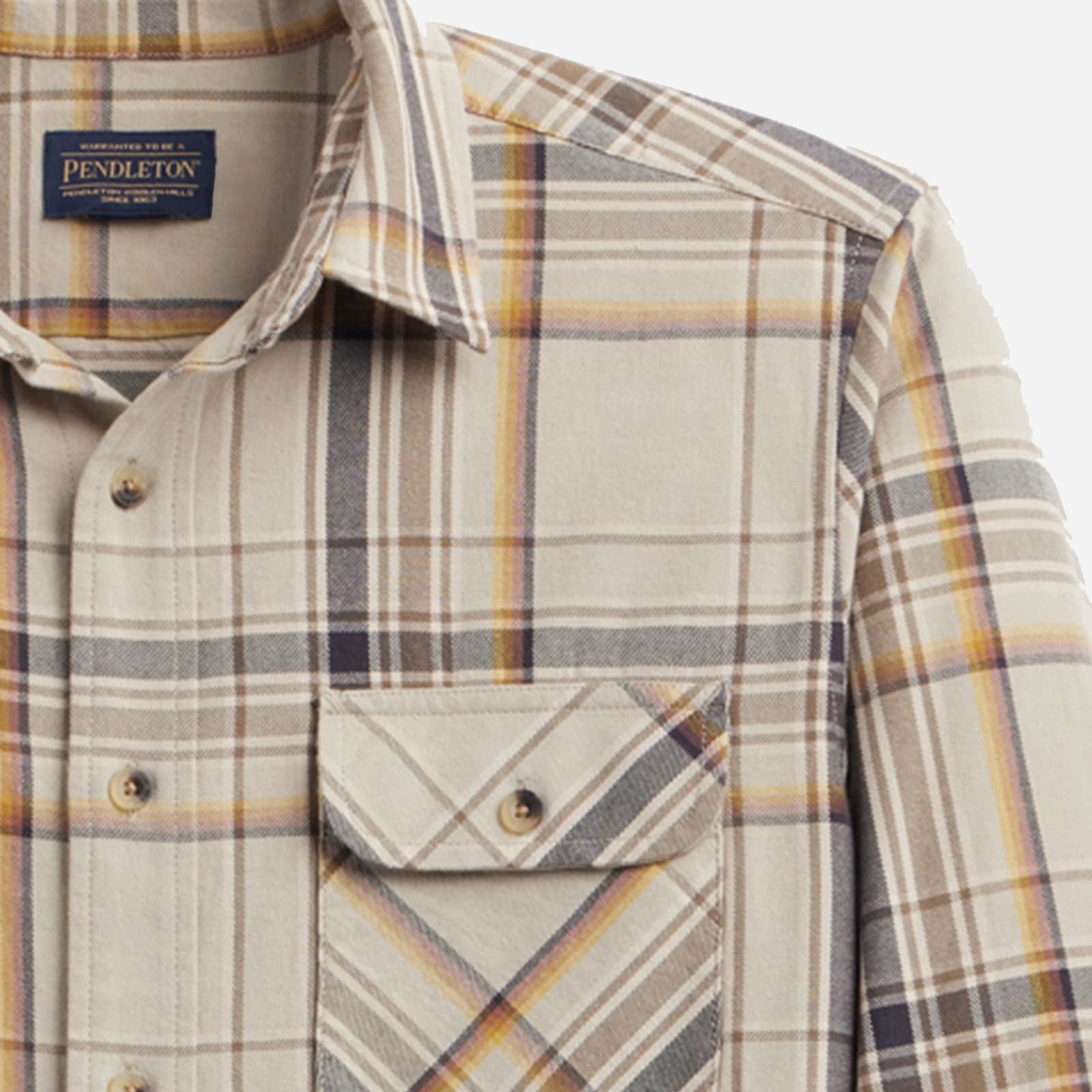 Beach Shack Shirt -  Tan Multi Plaid