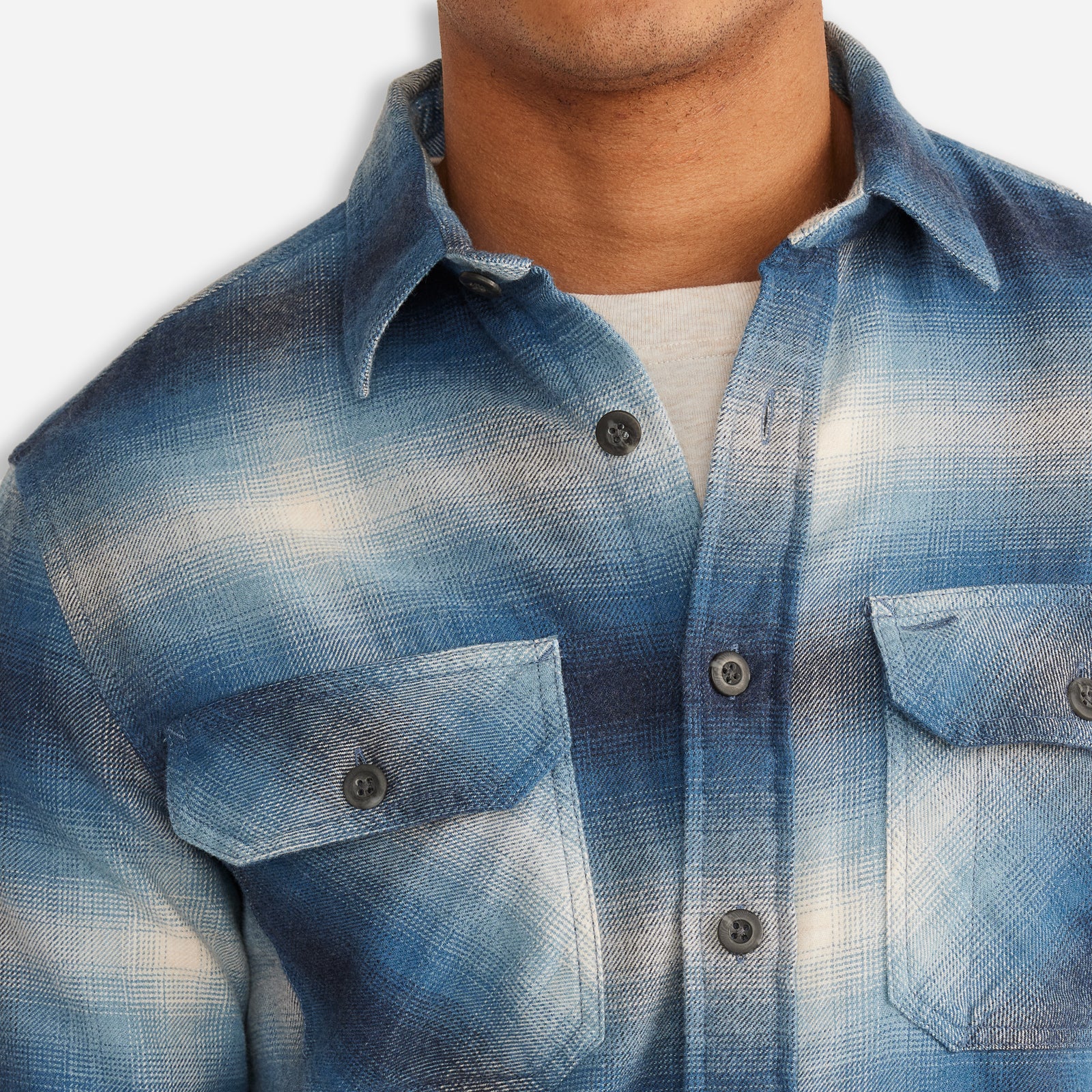 Burnside Shirt - Navy/Blue/Grey Plaid