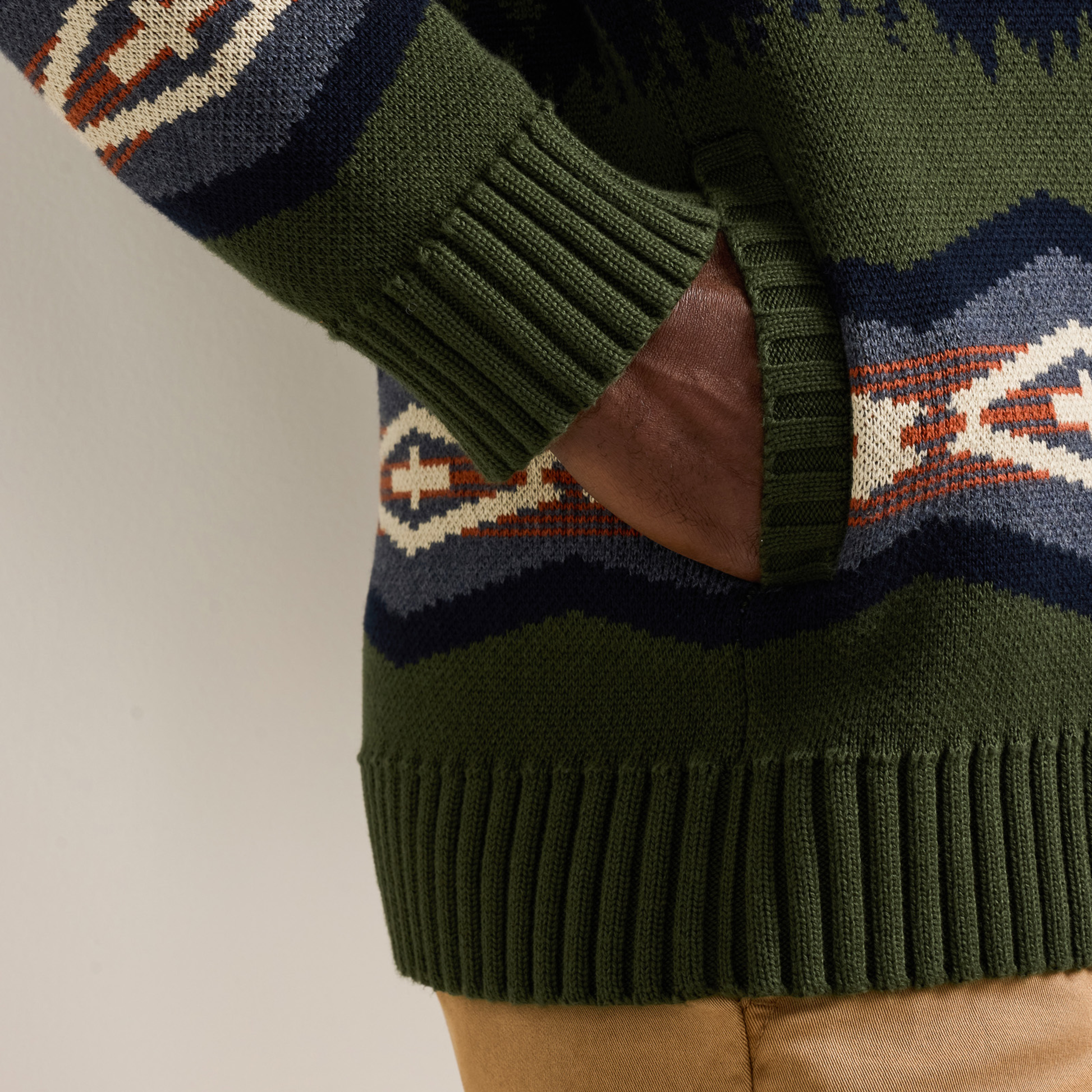 Men's Mountain Cotton Cardigan - Blue