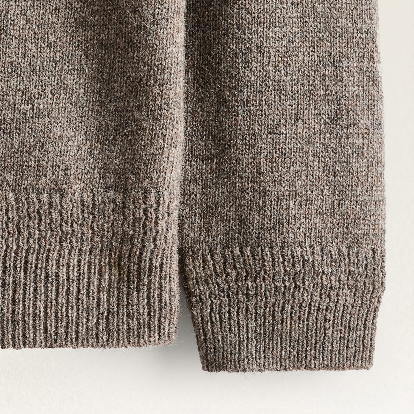 Shetland Wool Crew Knit - Stone Heather