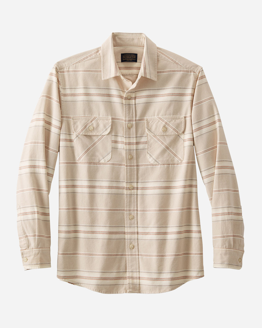 Beach Shack Shirt - Tan/Brown Stripe