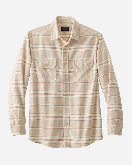 Chemise Beach Shack - Rayure beige/marron