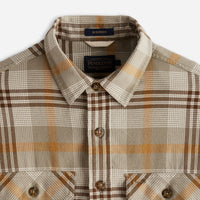 Burnside Shirt - Tan/Brown/Grey Plaid