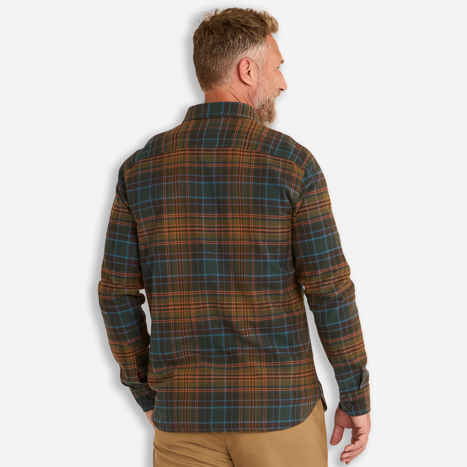 Burnside Shirt - Olive/Blue/Rust Plaid