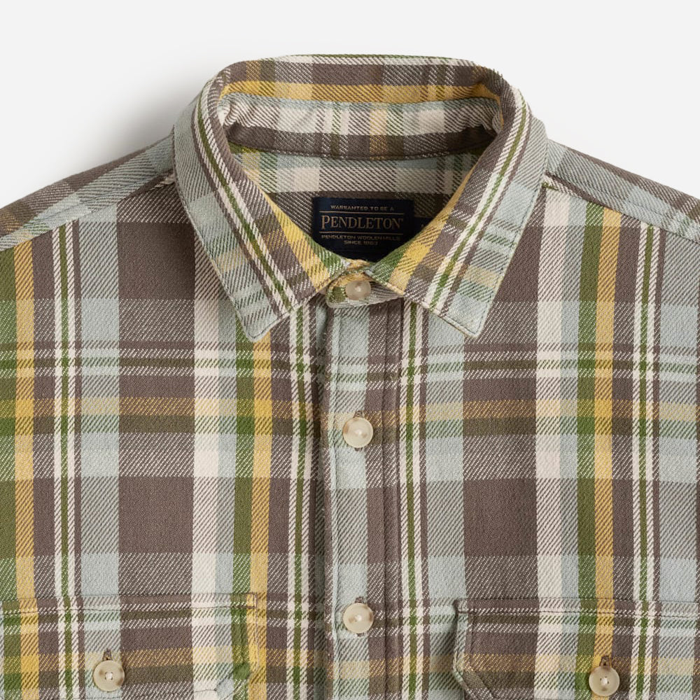 Arcadia Flannel Shirt - Khaki Multi Plaid