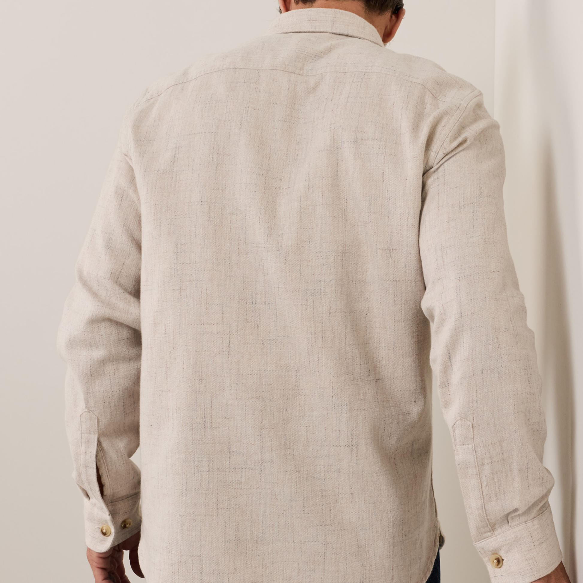 Men's Burnside Flannel Shirt - Ecru Donegal Heather