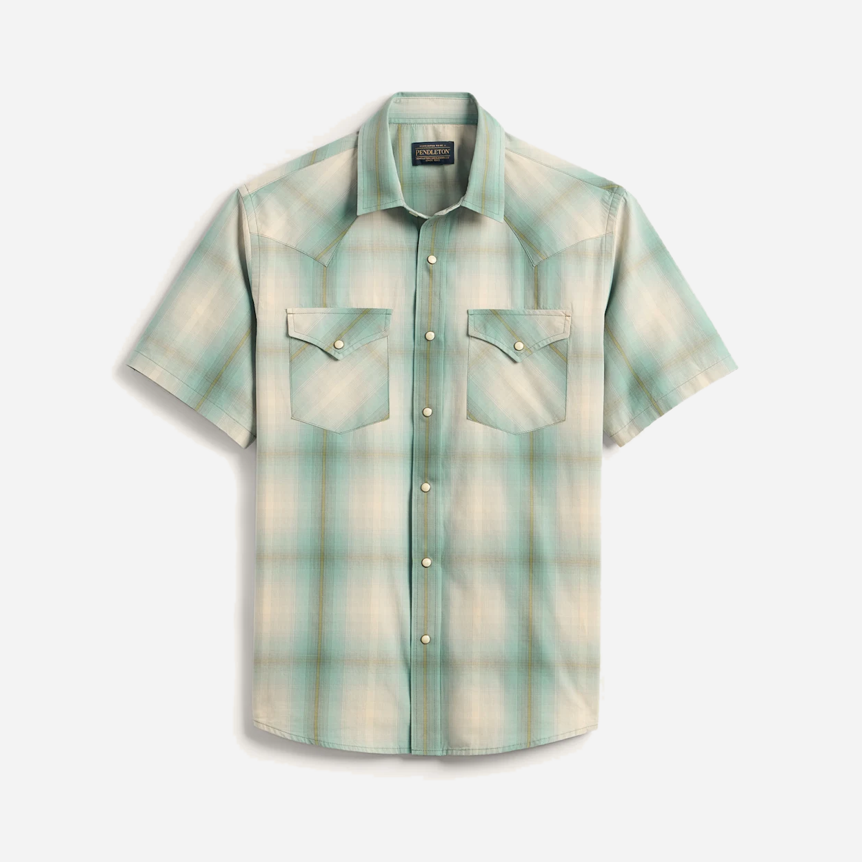 Frontier Summer Shirt - Ecru/Turquoise Plaid