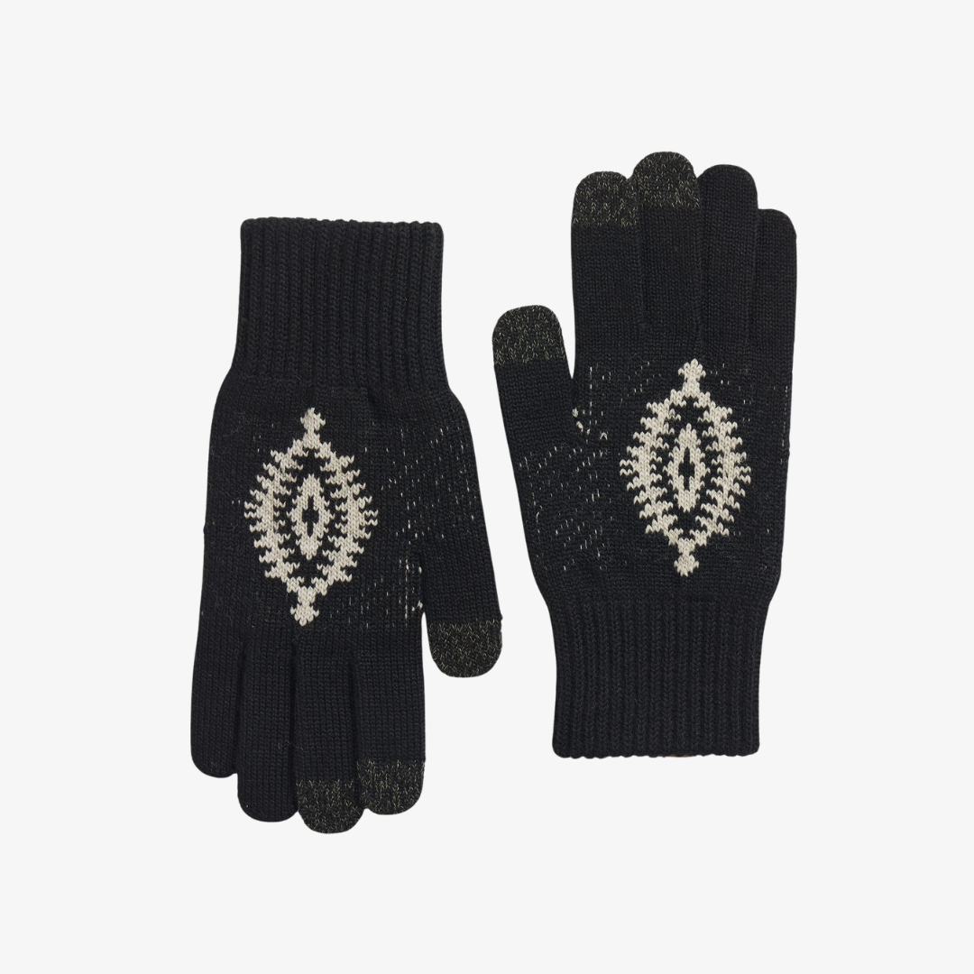 Merino Texting Glove - Los Ojos Black