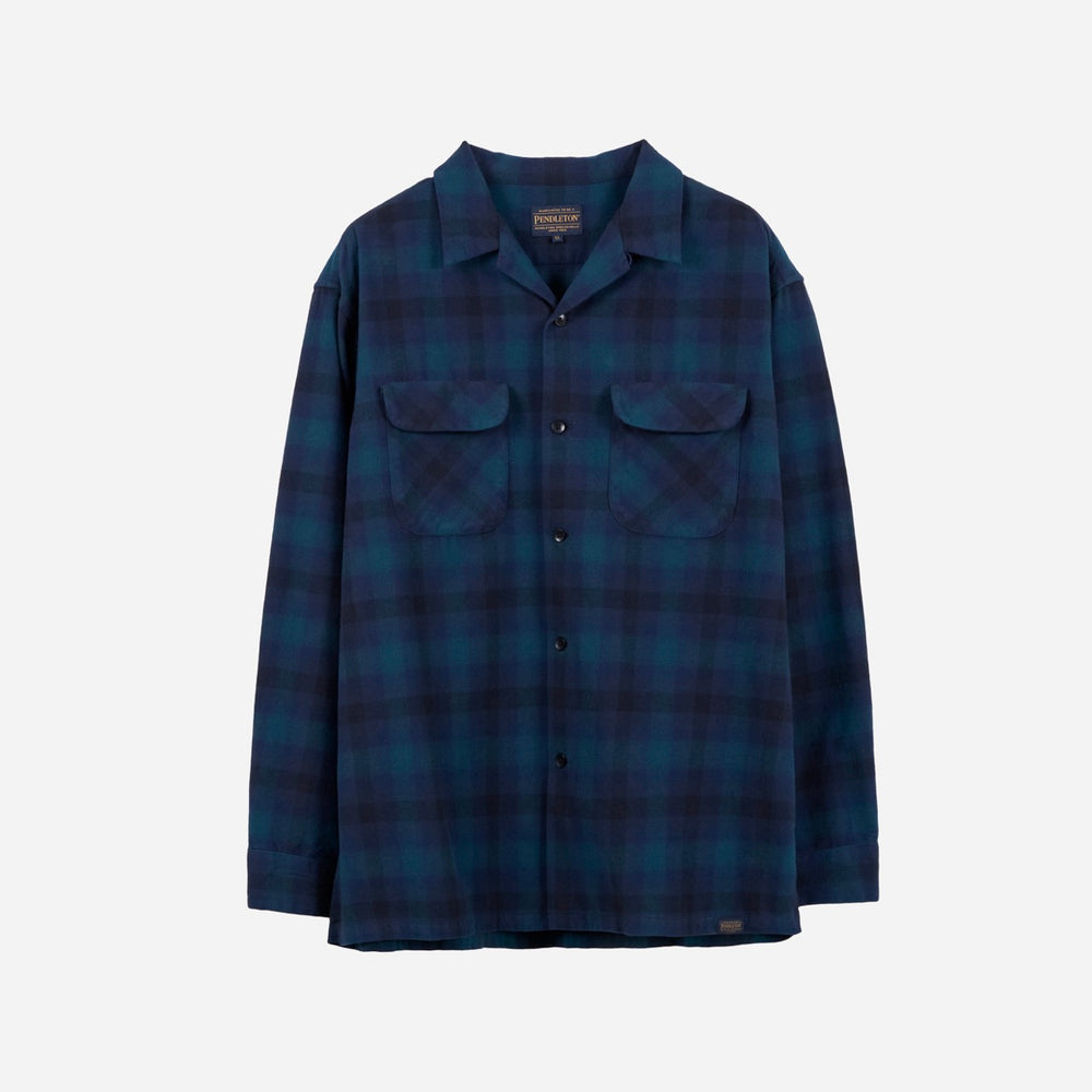 Made For Japan Open Collar Shirt - Blue/Black