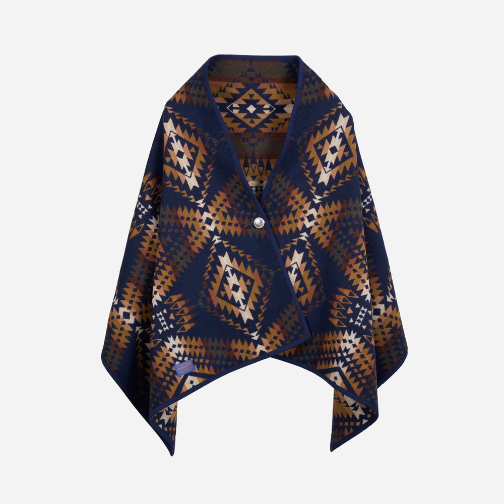 Made for Japan Poncho - Navy Trails
