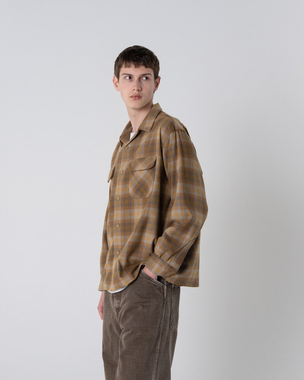 Made for Japan Open Collar Shirt - Birch