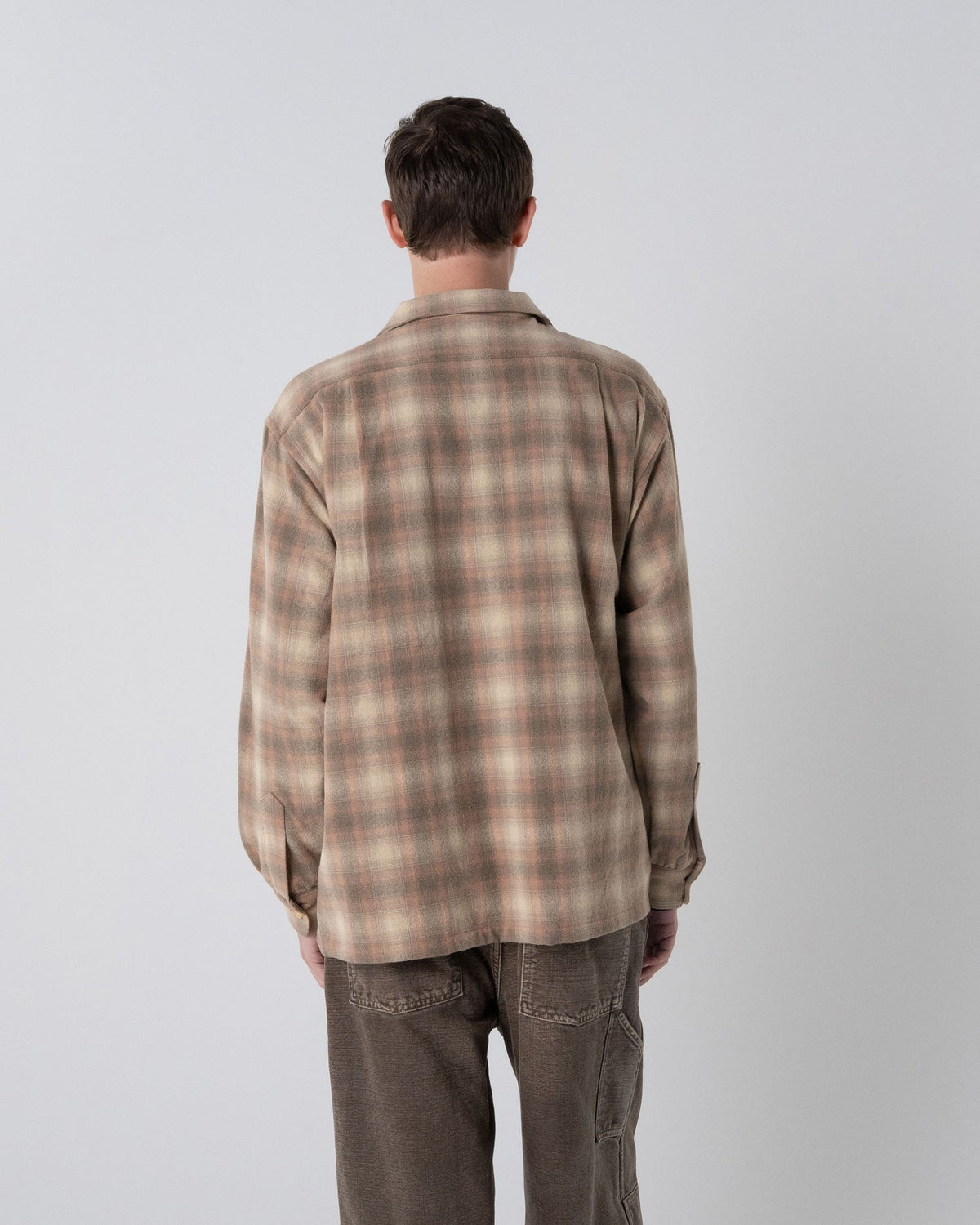 Made for Japan Open Collar Shirt - Beige/Rose