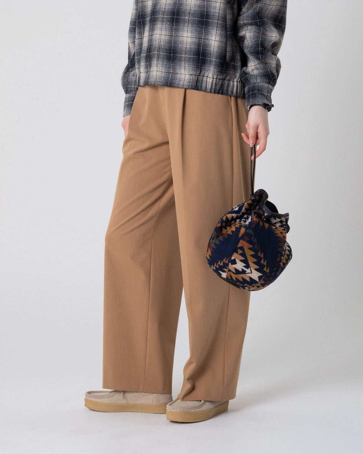 Made for Japan Kinchaku Bag - Navy Trails