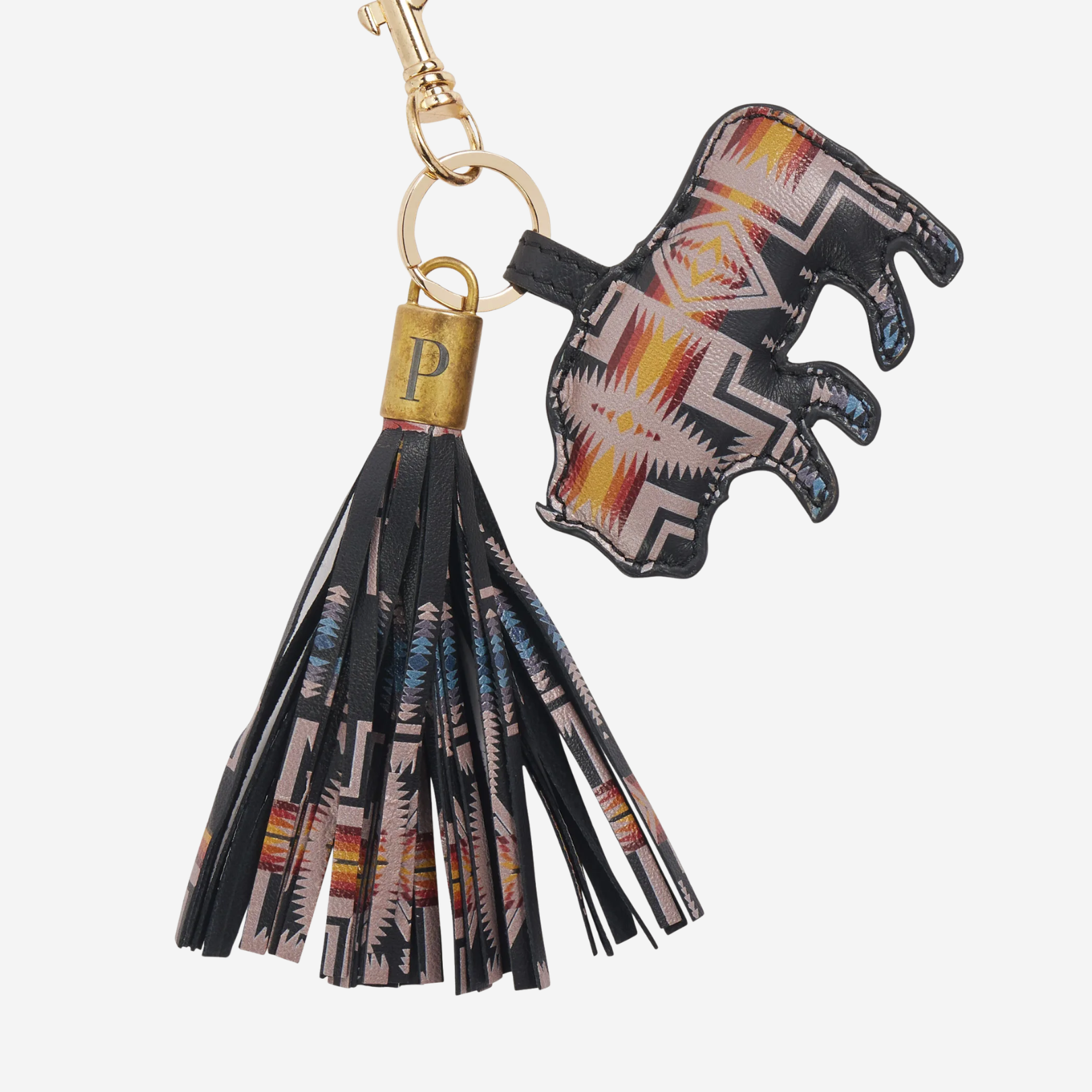 Bison Leather Harding Keychain - Harding Black/Bright