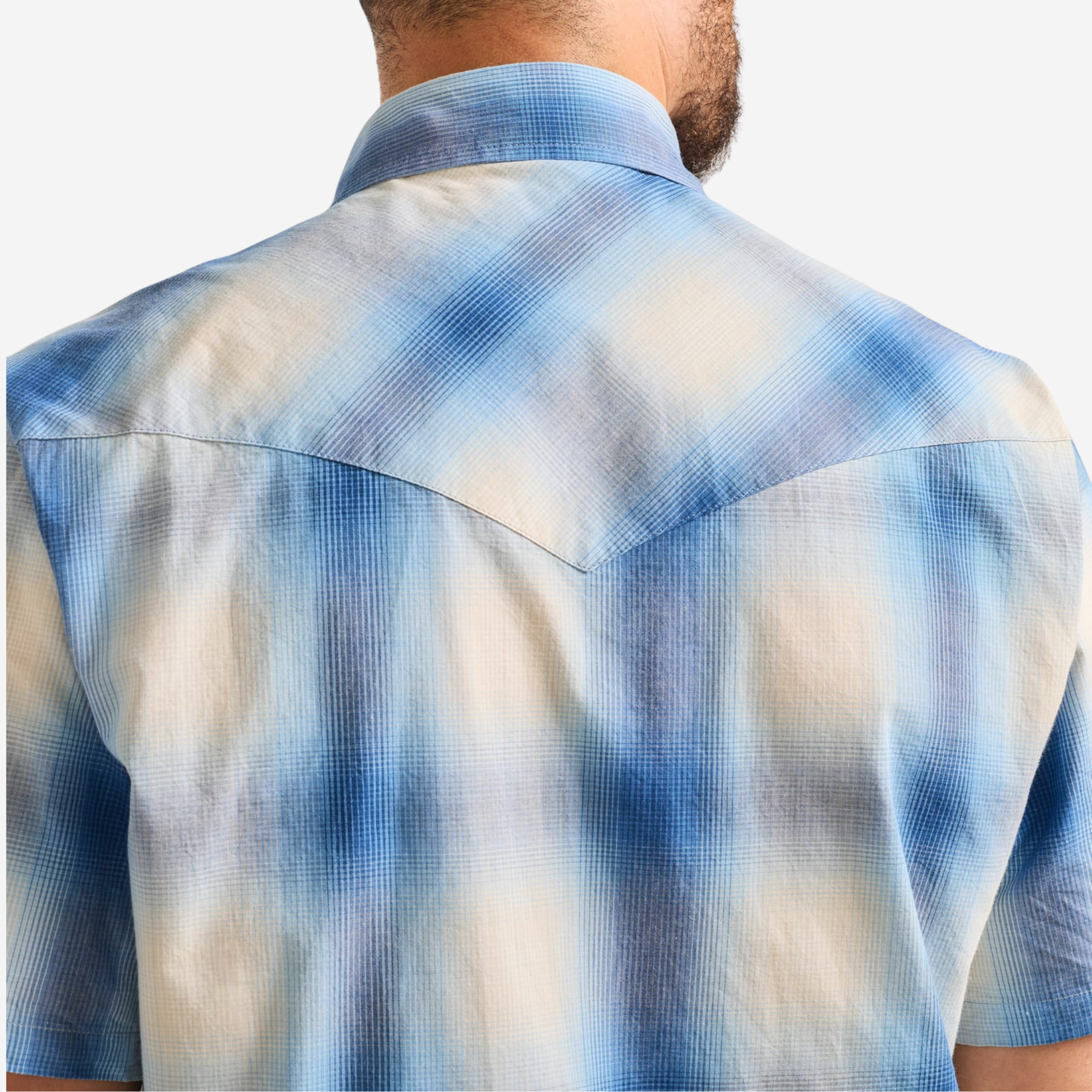 SS Frontier Shirt - White/Charcoal Plaid