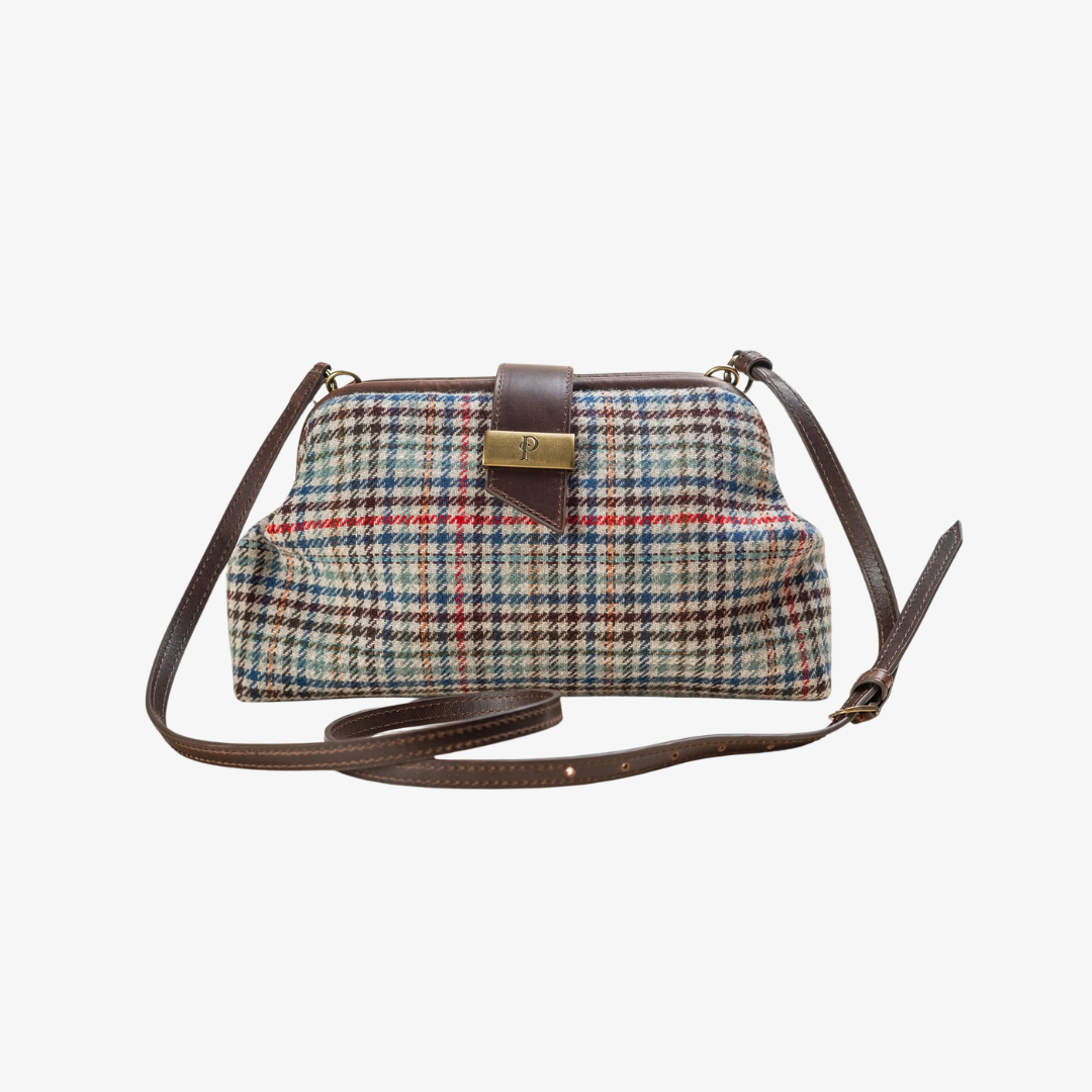 Heritage Clutch - Camel Brights Check