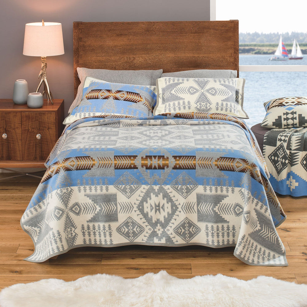Jacquard-Decke – Silberrinde