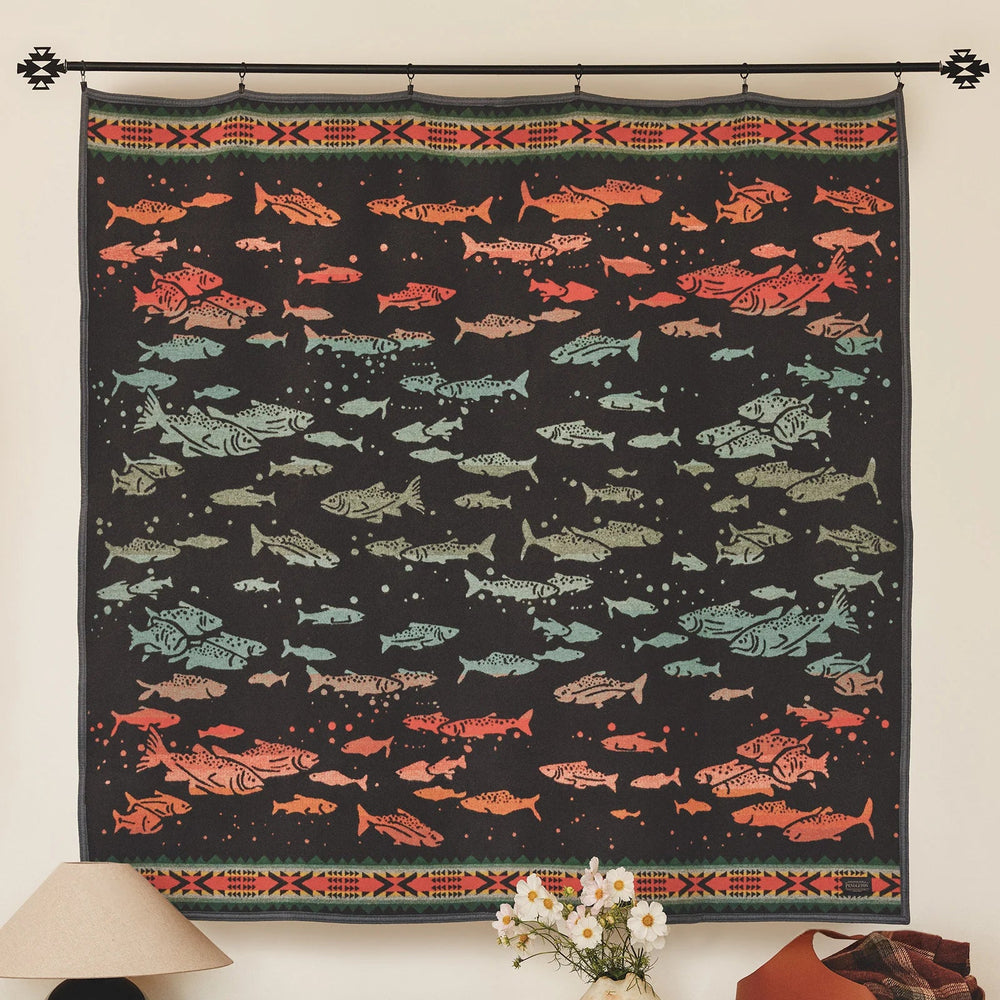 Jacquard Throw - Salmon Run