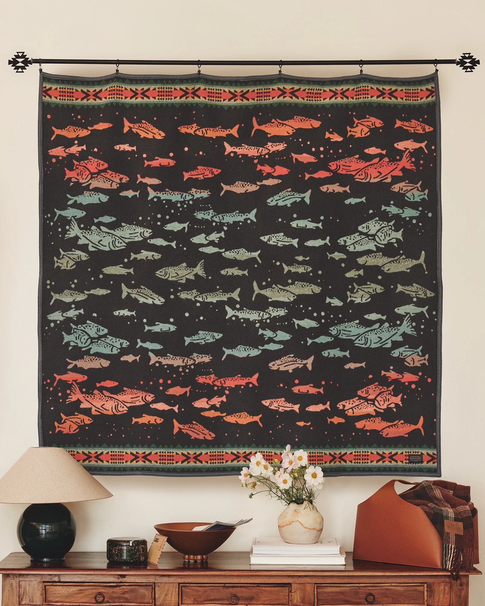 Salmon Run Jacquard Throw